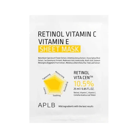 Retinol Vitamin C Vitamin E Sheet Mask 1ea