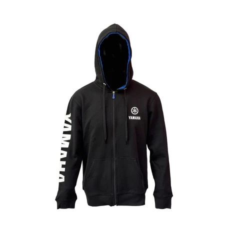 POLERON YAMAHA ESTAMPADO FULL ZIPPER NEGRO
