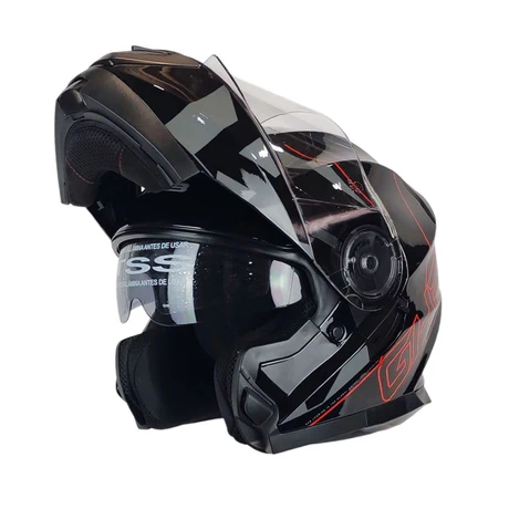 CASCO GHB 160 STREAK NEGRO ROJO  - vista alternativa