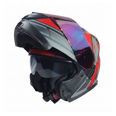 CASCO GHB 160 FAST NEGRO ROJO MATE MICA TORNASOL - vista alternativa