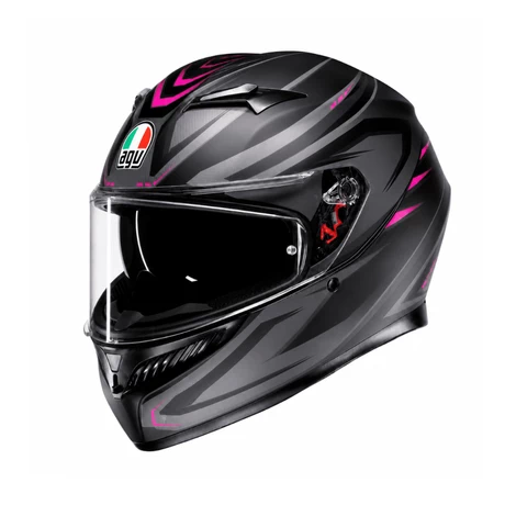 CASCO AGV K3 SYTH NEGRO/FUCSIA