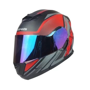 CASCO GHB 160 FAST NEGRO ROJO MATE MICA TORNASOL