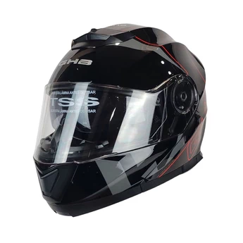 CASCO GHB 160 STREAK NEGRO ROJO 
