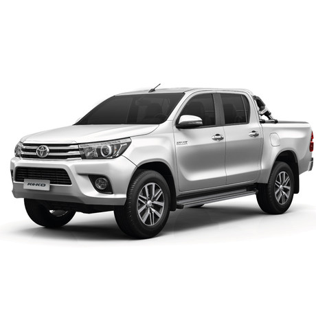 Pisaderas aluminio K1 plata Toyota Hilux 2016-2022