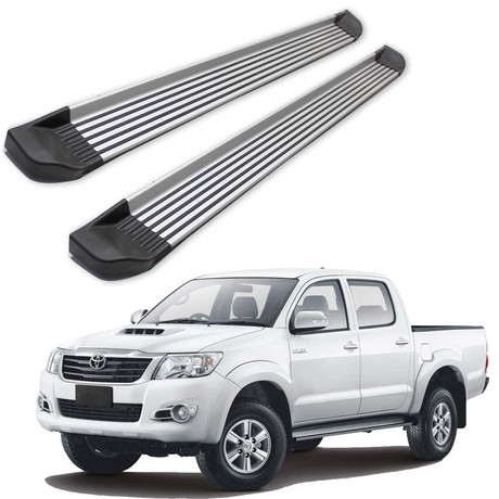 Pisaderas aluminio K1 plata Toyota Hilux 2005-2015