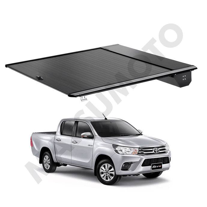 Tapa Retractil Cubre Pick Up Toyota	Hilux	2016-2025 - [KQD-6283] Cubierta cubre pick up retractil para Hilux Revo (2016 - actual) - Sistema Manual de Aluminio High Performance con Cerradura Anti-Robo -- ALUTC-TY-REV15.png