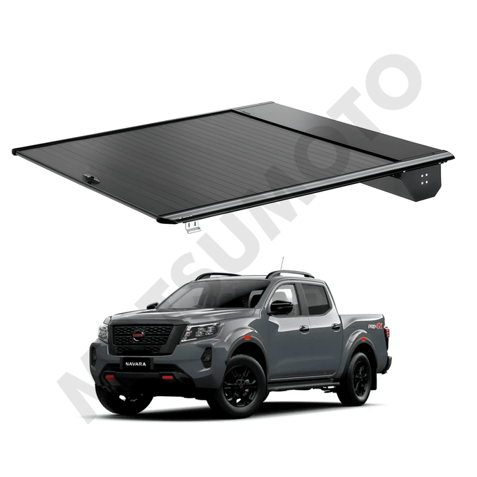 Tapa Retractil Cubre Pick Up Nissan        Navara        2021-2025 - [KQD-6134] Cubierta cubre pick up retractil para Nissan Navara (2021 - actual) - Sistema Manual de Aluminio High Performance con Cerradura Anti-Robo.png