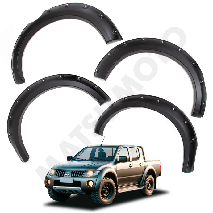 Kit Extensiones De Tapa Barro Versión Offroad Mitsubishi	L200	2005-2014 - [KQD-7157BK] Kit Extensiones De Tapa Barro Versión Offroad Mitsubishi L200 (2005-2015).jpeg