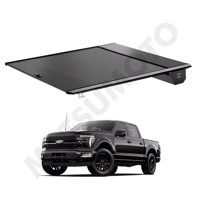 Tapa Retractil Cubre Pick Up Ford        F150 (5.5 FT)        2009-2025 - [ALUTC-FD-F150 24] Cubierta cubre pick up retractil para Ford F150 5,5 ft ( 2010 - actual) - Sistema Manual de Aluminio High Performance con Cerradura antirrobo.png