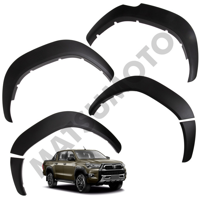 Kit Extensiones De Tapa Barro Tipo Original Toyota	Hilux Revo	2016-2020 - [KQD-3301BK] Kit Extensiones De Tapa Barro Tipo Original Toyota Hilux Revo SR (2016-2020).jpeg