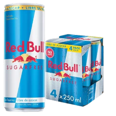 BEB.RED BULL SUGAR FREE 250cc  x  4