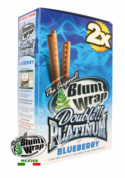 Papelillo Blunt Wrap Platinum Blueberry 40Grx25Un