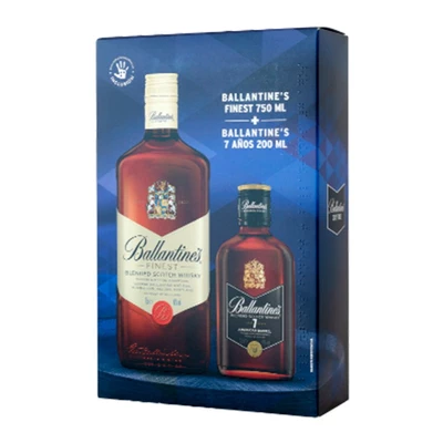 Pack.W Ballantines Finest 750Cc+Ball.Bourbon 200Cc