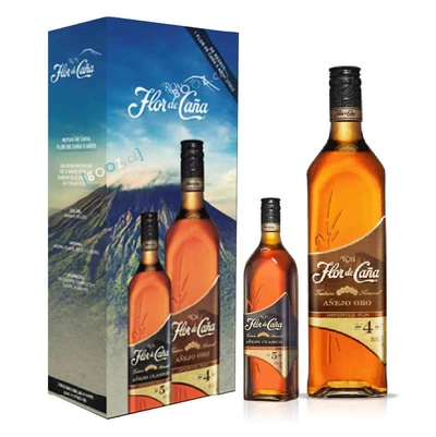 Pack Flor De Cana 750Cc 4 Anos On 375Cc 40G  5 Ano