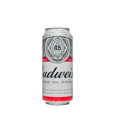 Cerveza Budweiser lata 473 CC