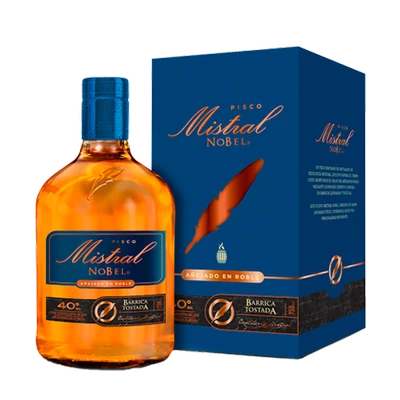 Pisco Mistral Nobel Barrica Tostada Botella 750cc