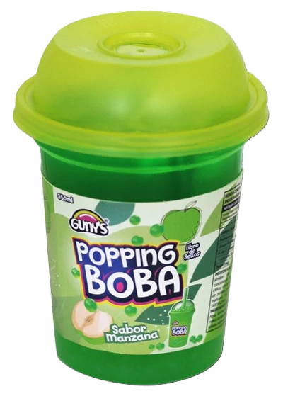 BEB. GUNYS POPPING BOBA MANZANA 350cc