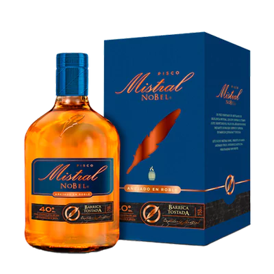 Pisco Mistral Nobel Barrica Tostada Botella 750cc