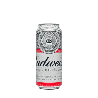 Cerveza Budweiser lata 473 CC