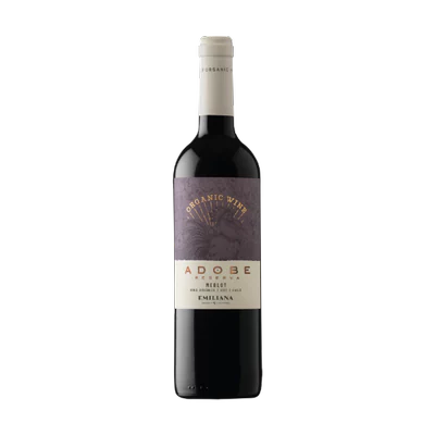 BOT.VINO ADOBE ORGANICO MERLOT 750cc 13.5g
