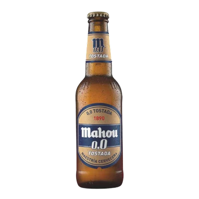 Cerveza Mahou Tostada Sin Alcohol botella 330 CC