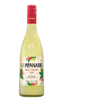 PISCO CAMPANARIO SOUR MENTA JENGIBRE 700cc 14g.