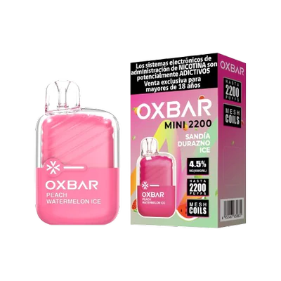 Vaporizador Oxbar Mini 2.200 Sandia-Durazno Ice