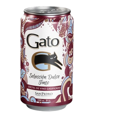 COCTEL de VINO GATO DULCE TINTO LATA 350cc9g