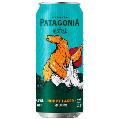 Cerveza Austral Hoppy Patagonia Lager Lt 470Cc 4.8
