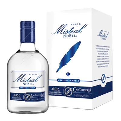 Pisco Mistral Nobel Cristalino 750Cc 40Gr