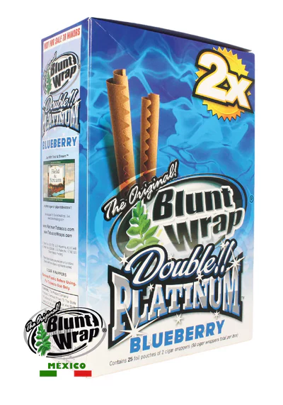 Papelillo Blunt Wrap Platinum Blueberry 40Grx25Un