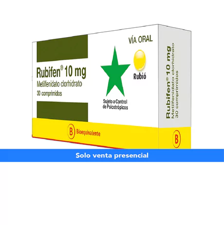 RUBIFEN (B) METILFENIDATO 10MG 30 COMPRIMIDOS