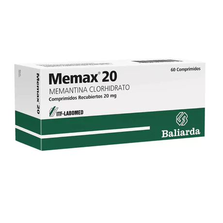MEMAX MEMANTINA 20MG 60 COMPRIMIDOS RECUBIERTOS