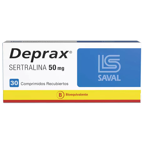 DEPRAX (B) SERTRALINA 50MG 30 COMPRIMIDOS RECUBIERTOS