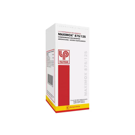 MAXIMOX (B) 875/125 AMOXICILINA / ÍCIDO CLAVULÁNICO 14 COMPRIMIDOS RECUBIERTOS
