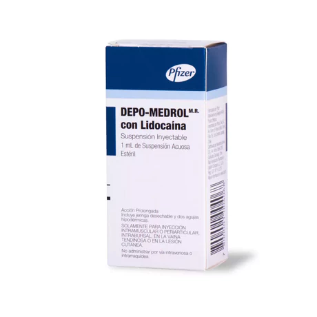 DEPO-MEDROL CON LIDOCAÍ­NA / METILPREDNISOLONA INYECTABLE 1 FRASCO-AMPOLLA