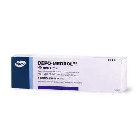 DEPO-MEDROL METILPREDNISOLONA 40MG/ML INYECTABLE 1 JERINGA PRELLENADA