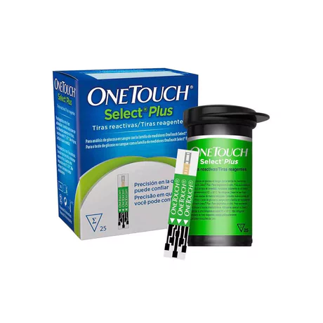 ONE TOUCH TEST GLUCOSA CINTAS REACTIVAS SELECT PLUS
