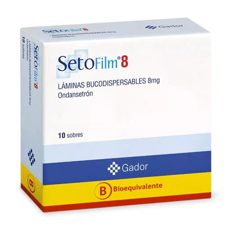 SETOFILM (B) ONDANSETRÓN 8MG LÁMINAS BUCODISPERSABLES 10 SOBRES