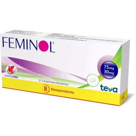 FEMINOL (B) ETINILESTRADIOL / GESTODENO 21 COMPRIMIDOS RECUBIERTOS