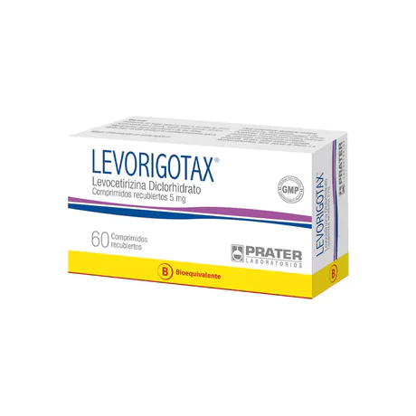 LEVORIGOTAX (B) LEVOCETIRIZINA 5MG 60 COMPRIMIDOS RECUBIERTOS