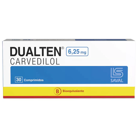 DUALTEN (B) CARVEDILOL 6.25MG 30 COMPRIMIDOS