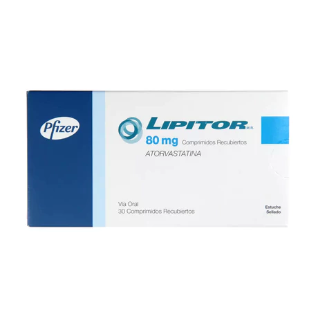 LIPITOR (R) ATORVASTATINA 80MG 30 COMPRIMIDOS RECUBIERTOS