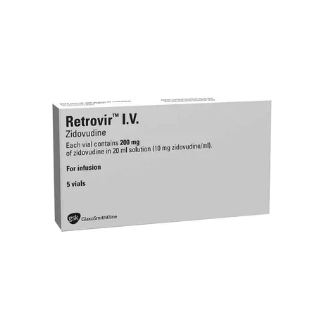RETROVIR ZIDOVUDINA 200MG/20ML INYECTABLE 5 AMPOLLAS