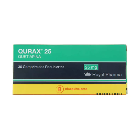 QURAX (B) QUETIAPINA 25MG 30 COMPRIMIDOS RECUBIERTOS
