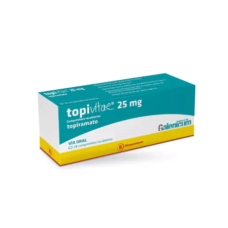 TOPIVITAE (B) TOPIRAMATO 25MG 28 COMPRIMIDOS RECUBIERTOS