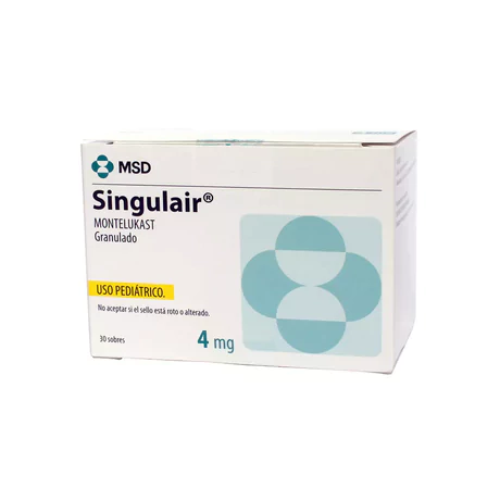 SINGULAIR PEDIATRICO (R) MONTELUKAST 4MG GRANULADO ORAL 30 SOBRES