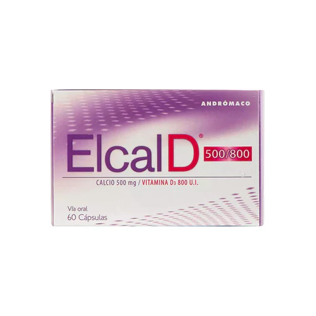 ELCAL D 500/800 CALCIO/VITAMINA D3 60 CÁPSULAS