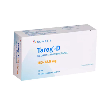 TAREG-D 160/12.5 VALSARTAN / HIDROCLOROTIAZIDA 56 COMPRIMIDOS RECUBIERTOS