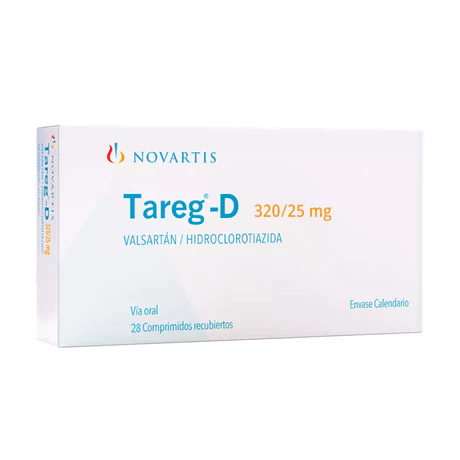 TAREG-D 320/25 VALSARTAN / HIDROCLOROTIAZIDA 28 COMPRIMIDOS RECUBIERTOS